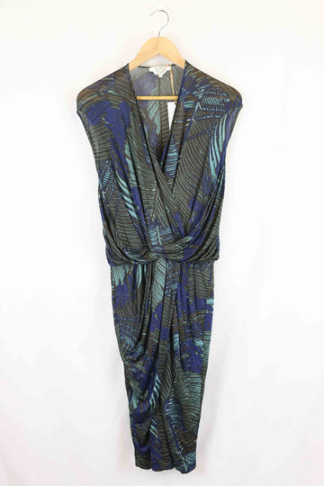 Max Mara Blue and Grey Dress S