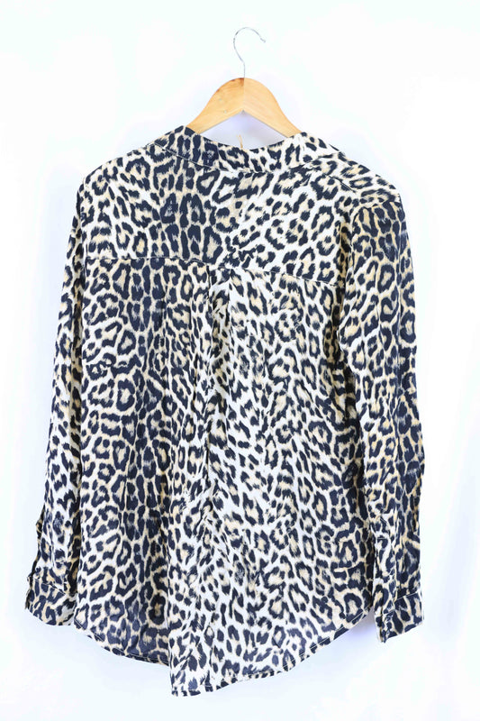 Label Of Love Cheetah Print Button Down Shirt S