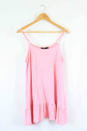 Sportsgirl Pink Peplum Top M