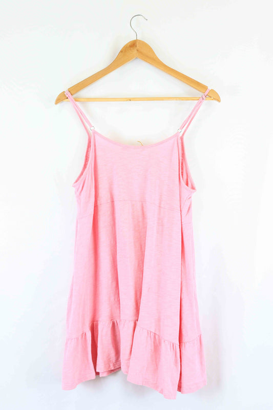 Sportsgirl Pink Peplum Top M