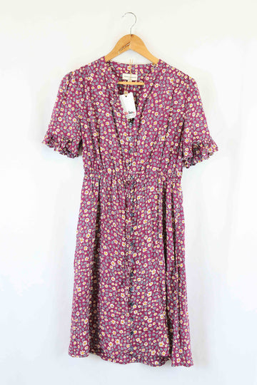 World Of Nomads Purple Floral Dress S