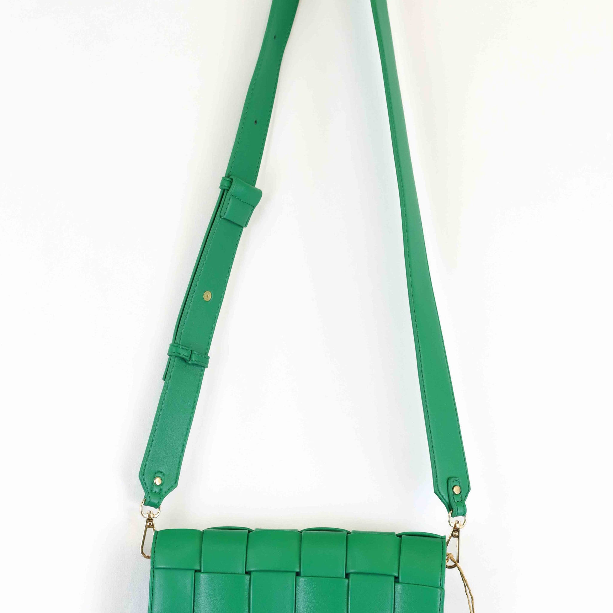 Stella + Gemma Green Woven Crossbody Bag