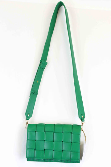 Stella + Gemma Green Woven Crossbody Bag