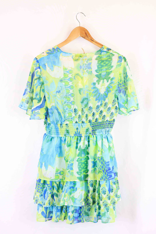 Zara Blue And Green Dress M