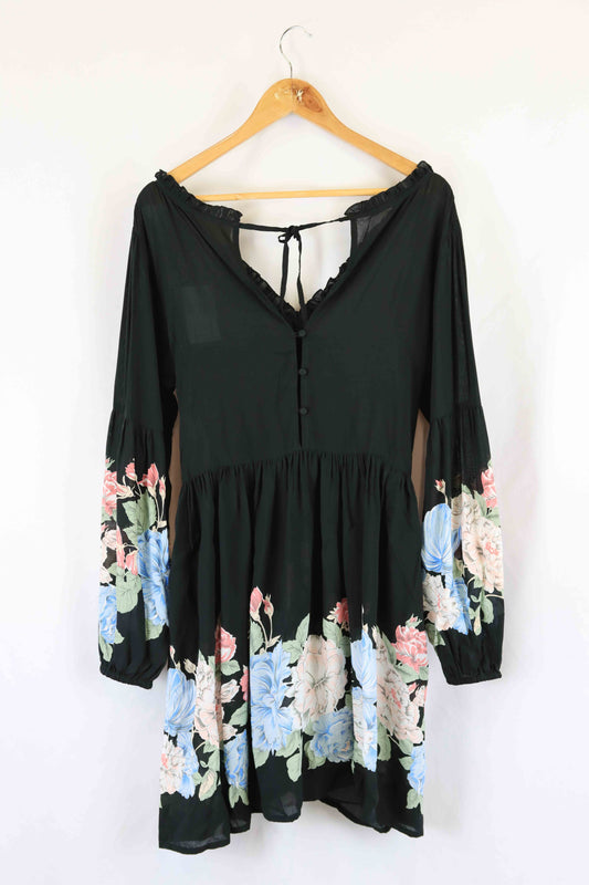 Auguste Black Floral Dress 10