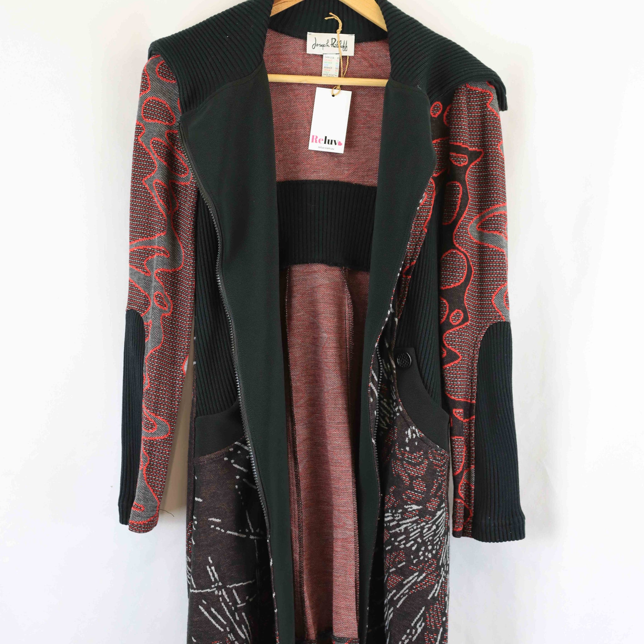 Joseph Ribkoff Red and Black Coat 8