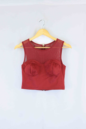 Alice in The Eve Burgundy Cropped Top 10