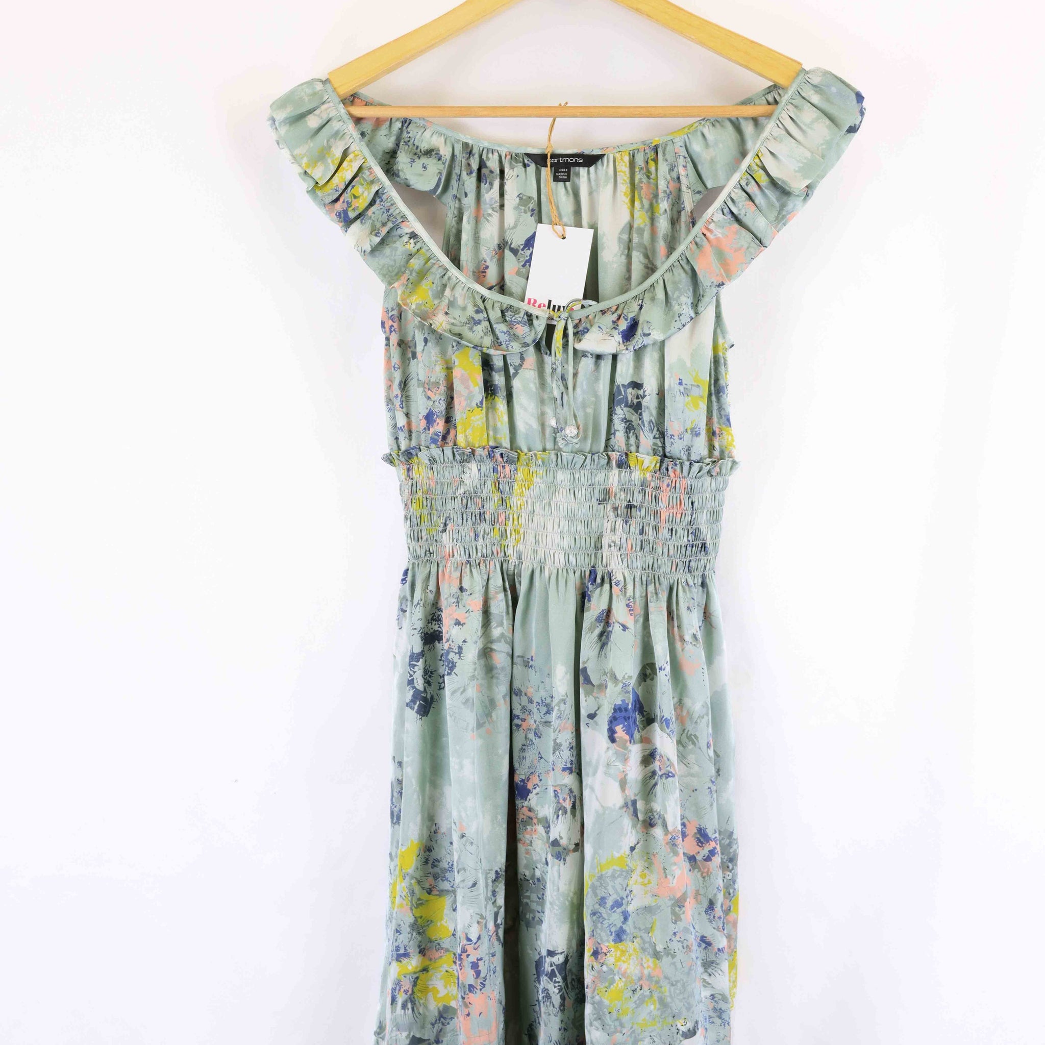 Portmans Green Floral Dress 8