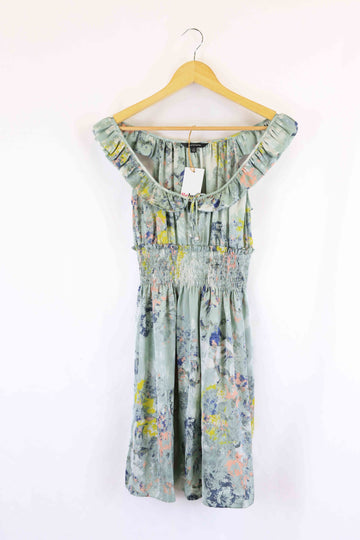 Portmans Green Floral Dress 8