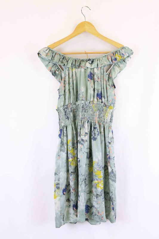 Portmans Green Floral Dress 8