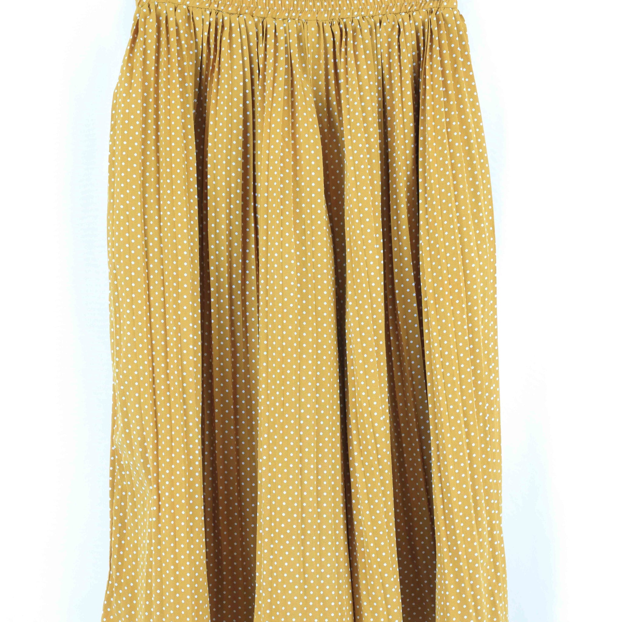 House Of Sienna Mustard and White Polka Dot Wide Leg Pants 12