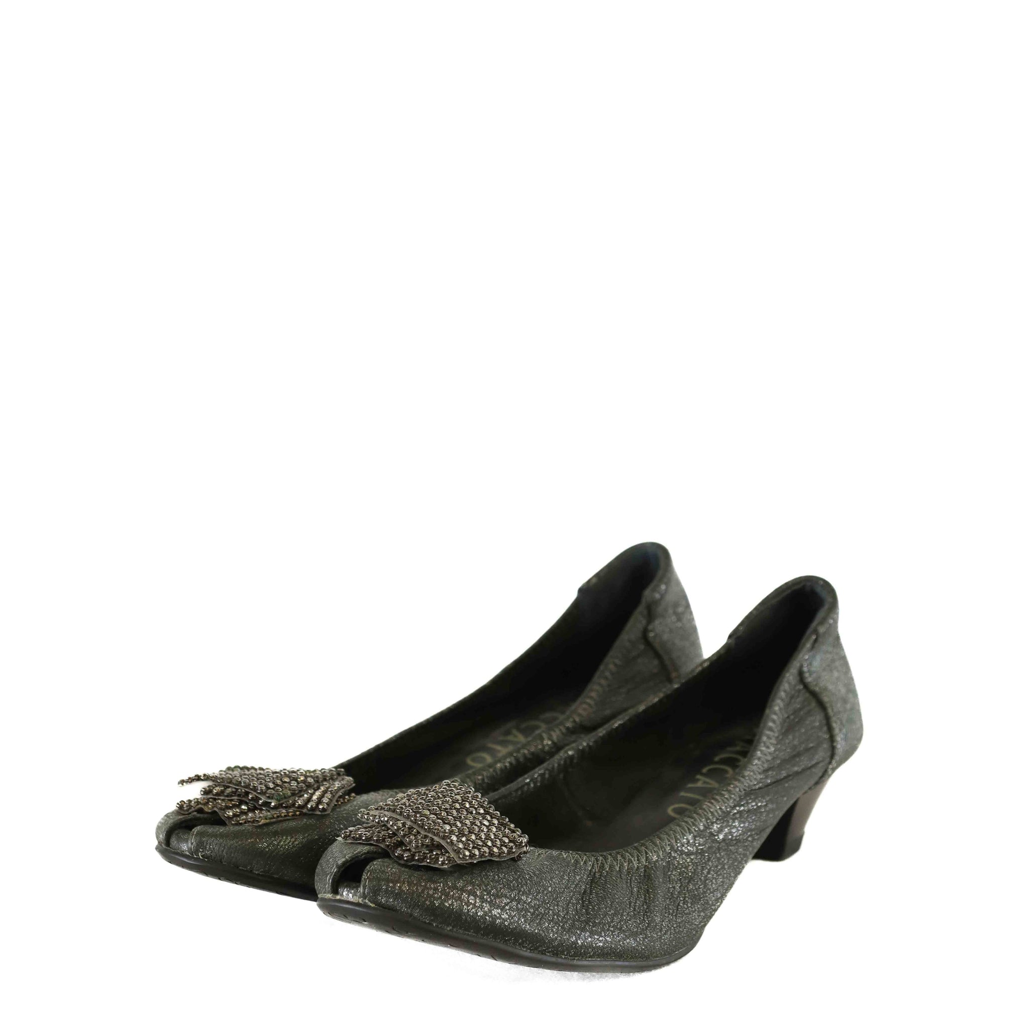 Staccato Black Sparkle Ballet Flats 38