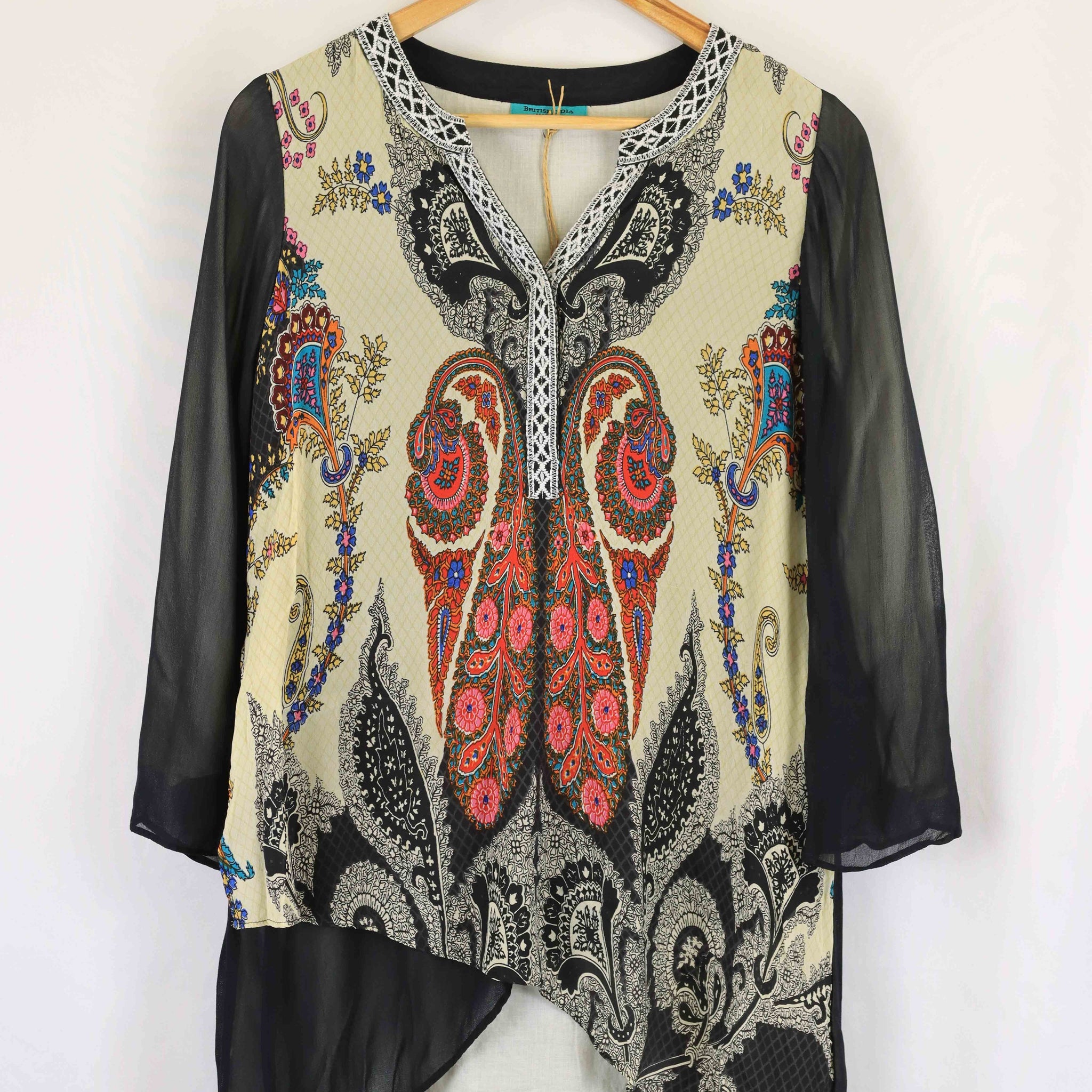 British India Paisley Pattern Long Sleeve S