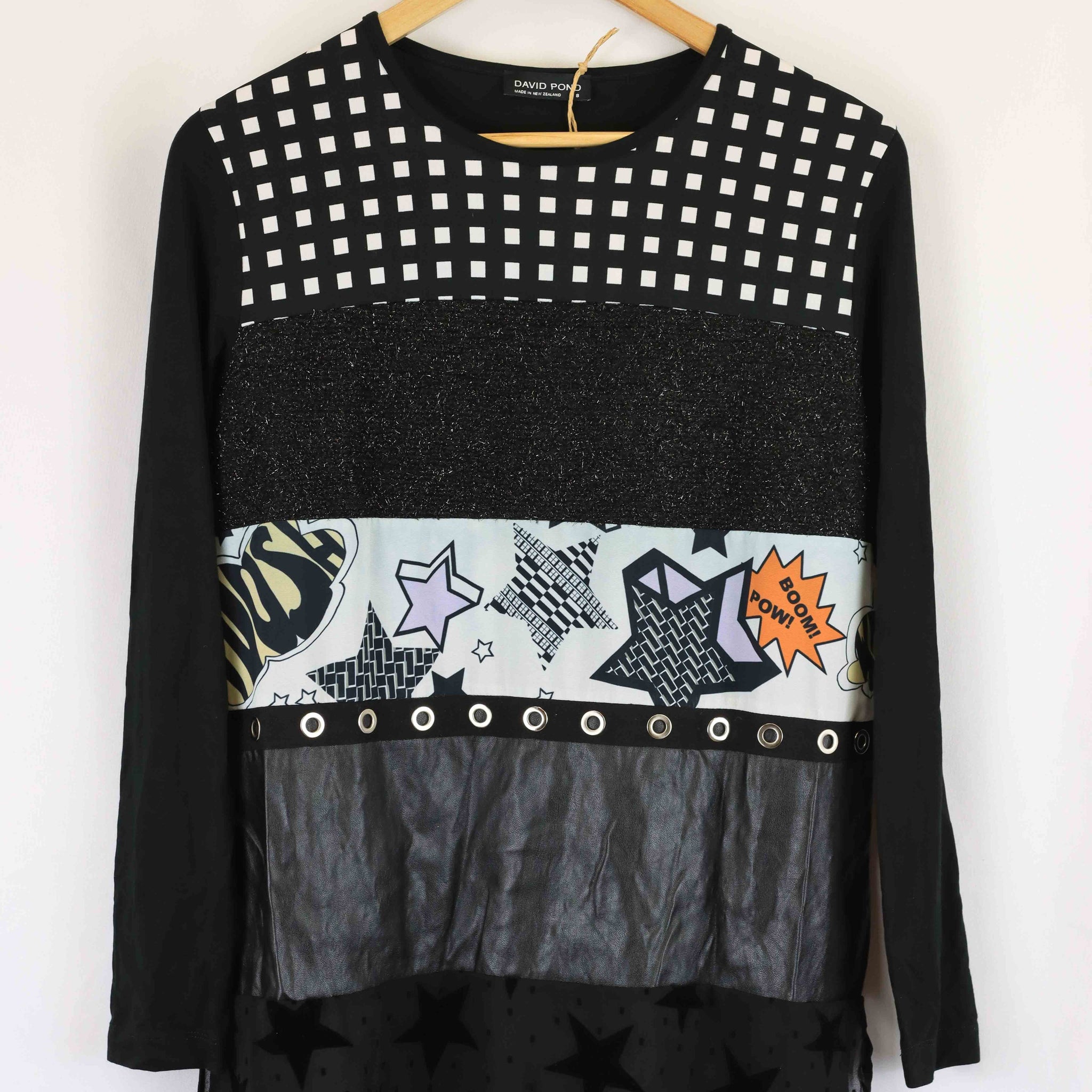 David Pond Black Long Sleeve Top 8