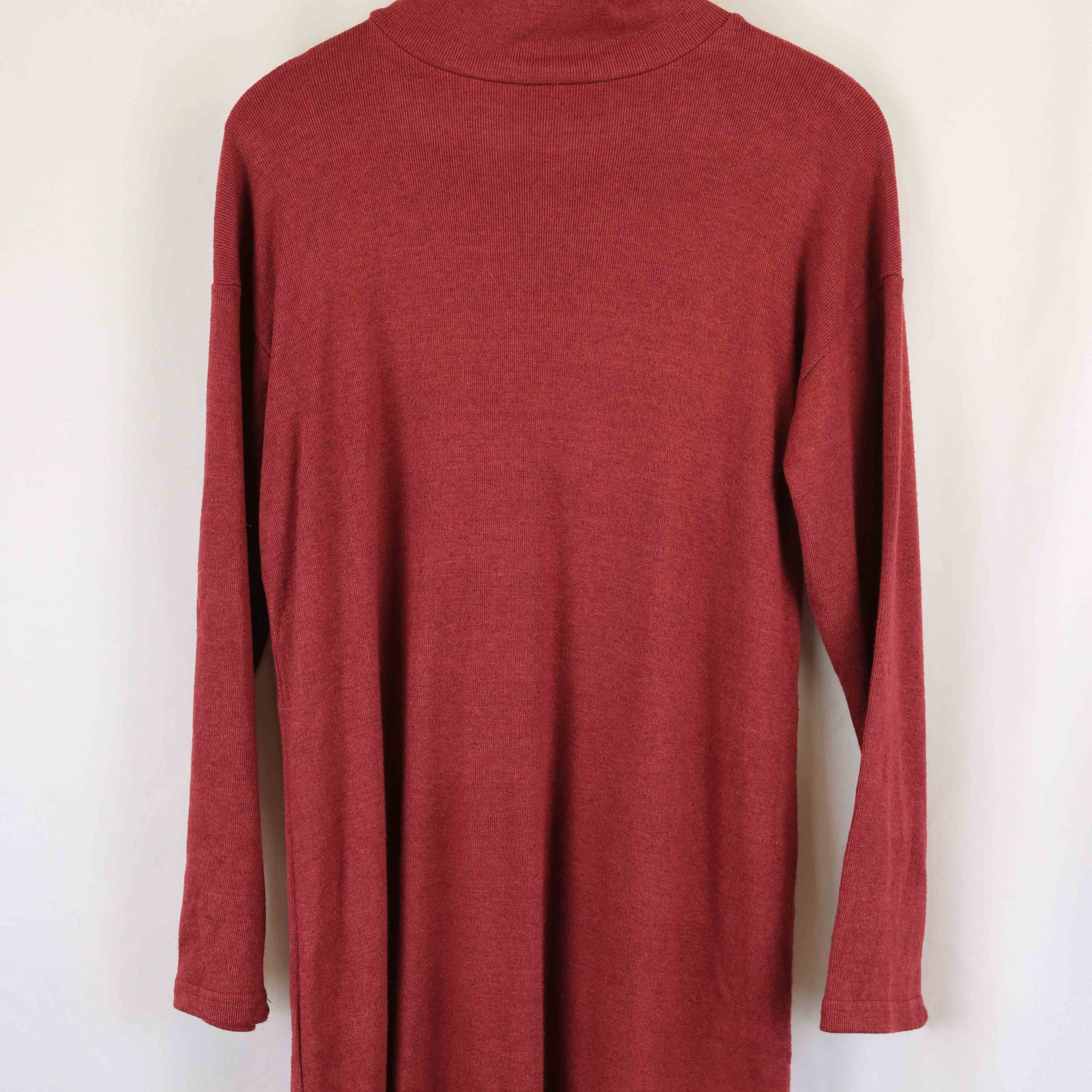 Atmos & Here Burgandy Turtle Neck Long Sleeve Dress 12