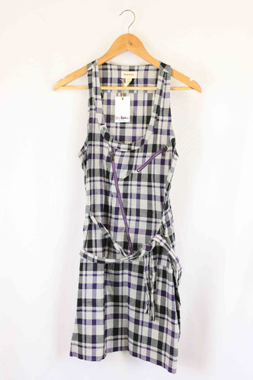 Diesel Purple Check Mini Dress S