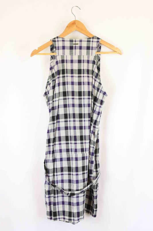 Diesel Purple Check Mini Dress S