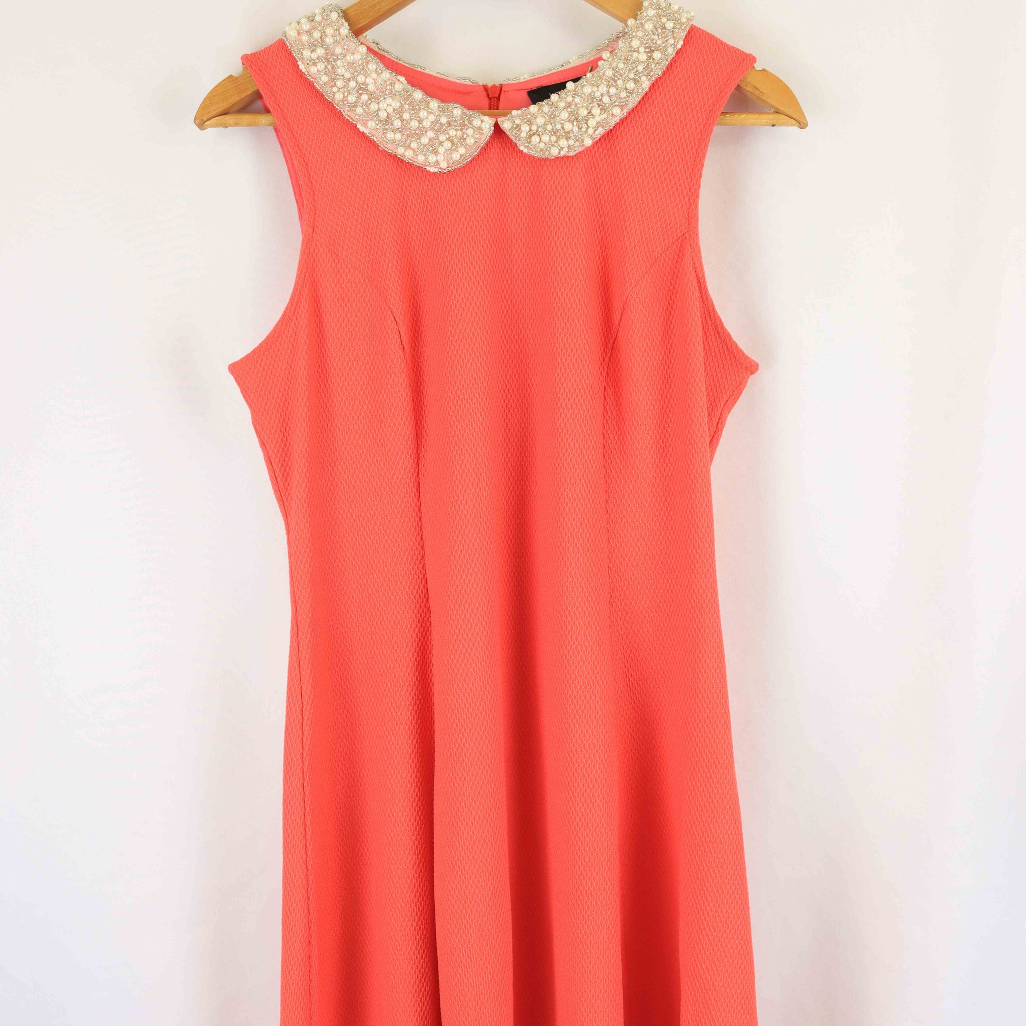 New Look Coral Pink Mini Dress 12