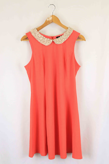 New Look Coral Pink Mini Dress 12