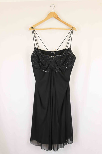 Flirt By Mr K Black Beaded Slip Dress 22