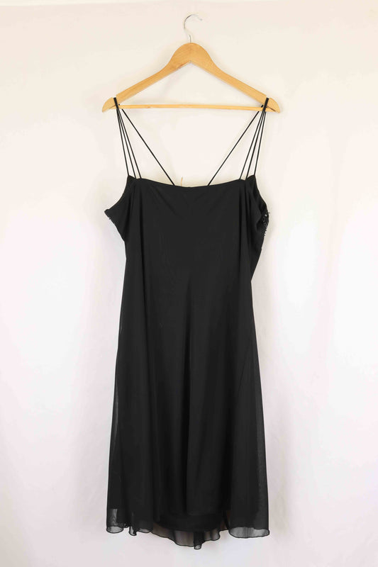 Flirt By Mr K Black Beaded Slip Dress 22