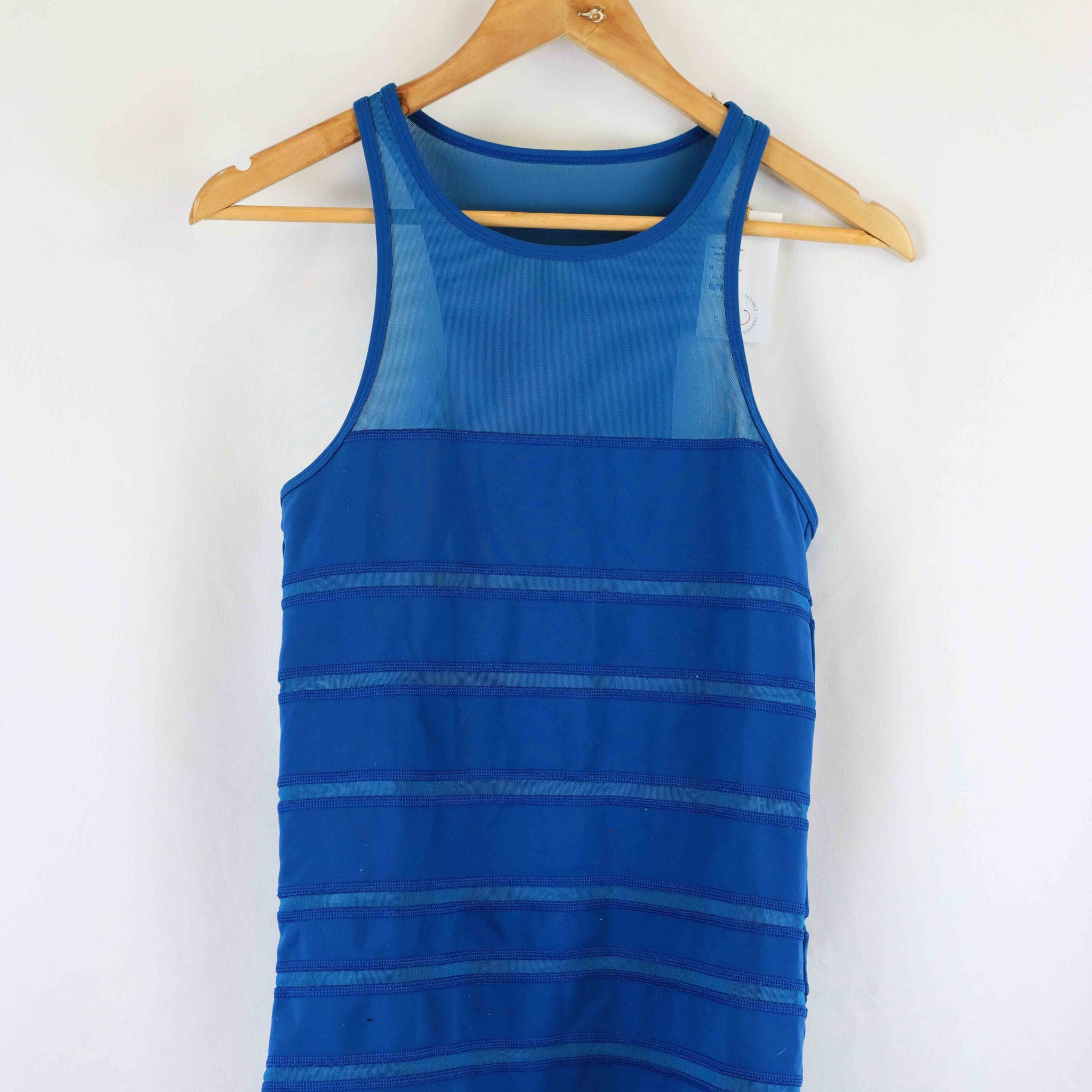 Lorna Jane Blue Mesh Sports Tank Top M