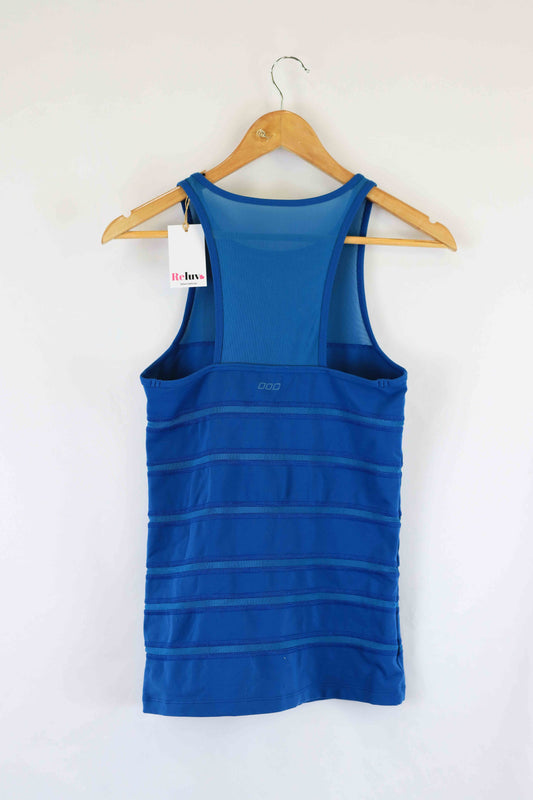 Lorna Jane Blue Mesh Sports Tank Top M