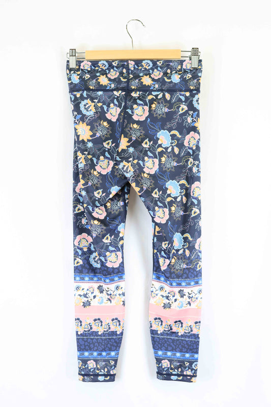 Dharma Bums Navy Multi Print Leggings S