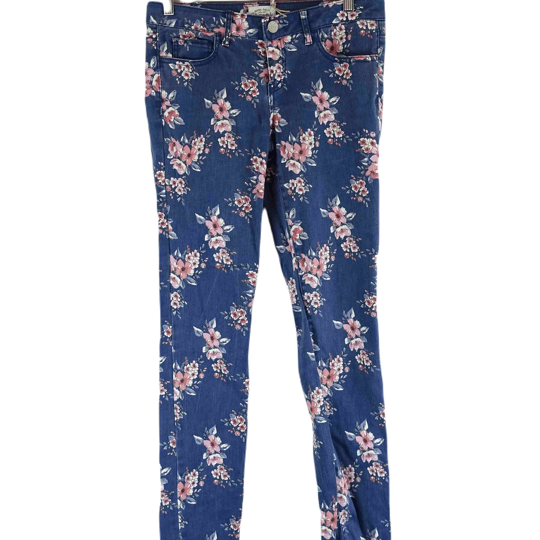 Aeropostale Blue Floral Pants 12