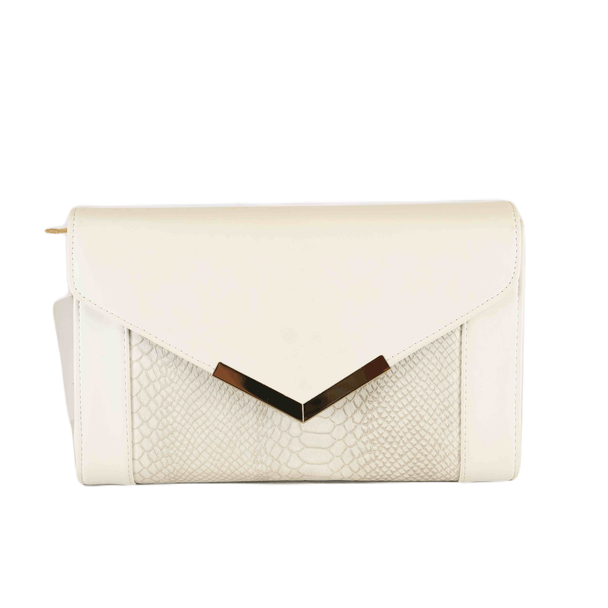 Betts Ivory and Croc Print Shoulder Bag