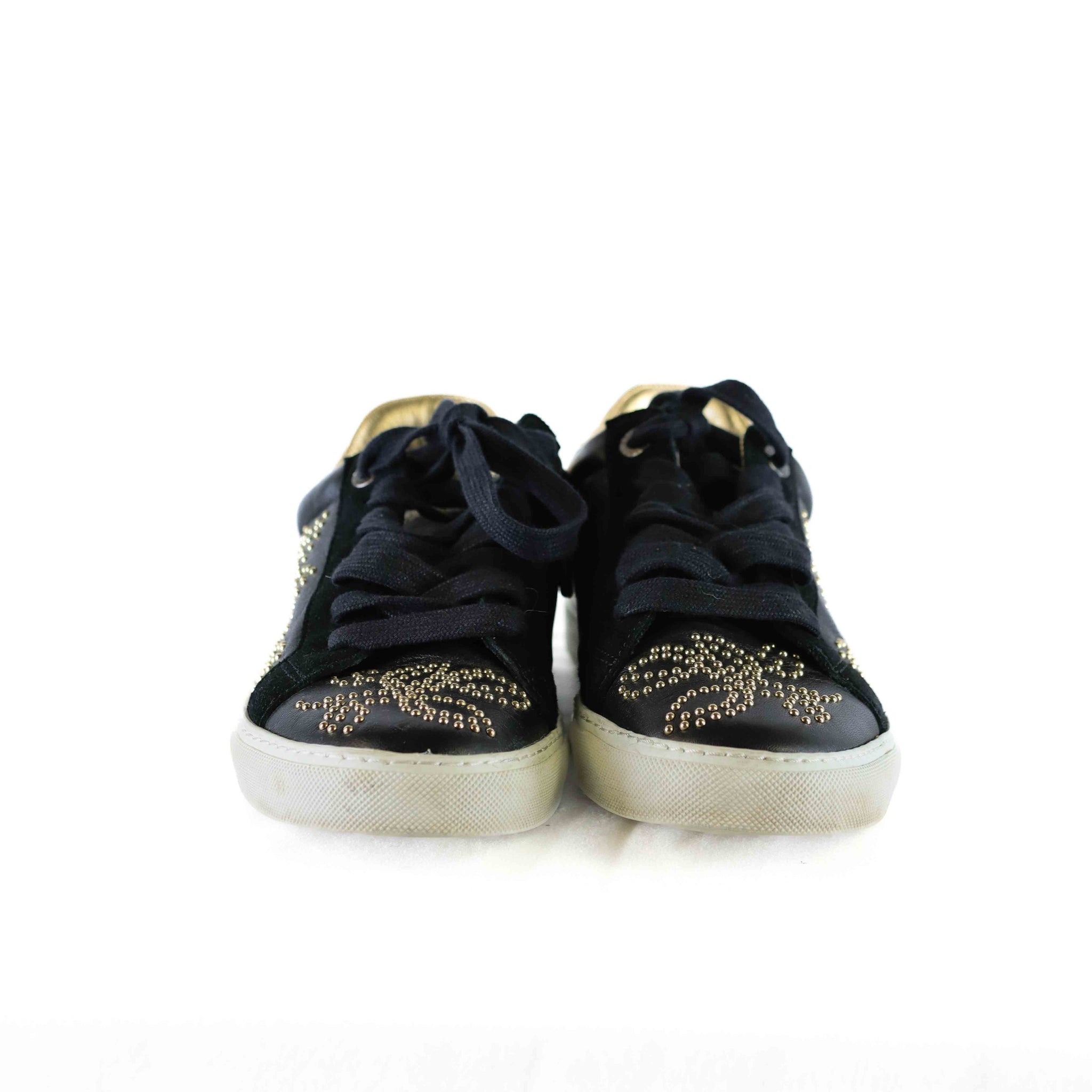 Zadig & Voltaire Black Sneakers With Gold 38