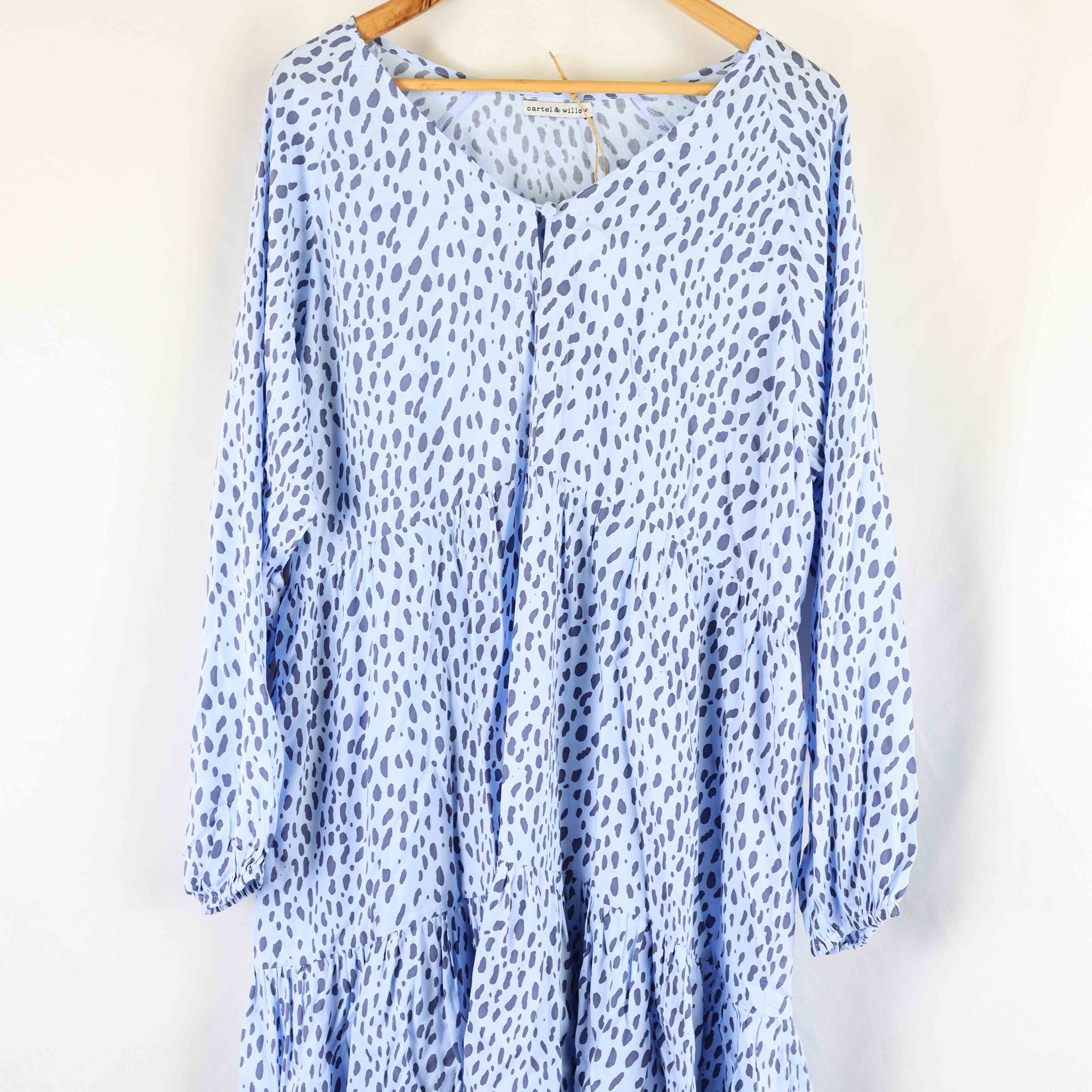 Cartel & Willow Blue Animal Print Dress M