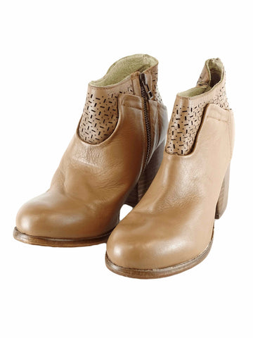 RMK Brown Leather Ankle Boots 37