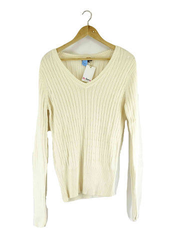 Allen Solly Cream Knit Sweater XL