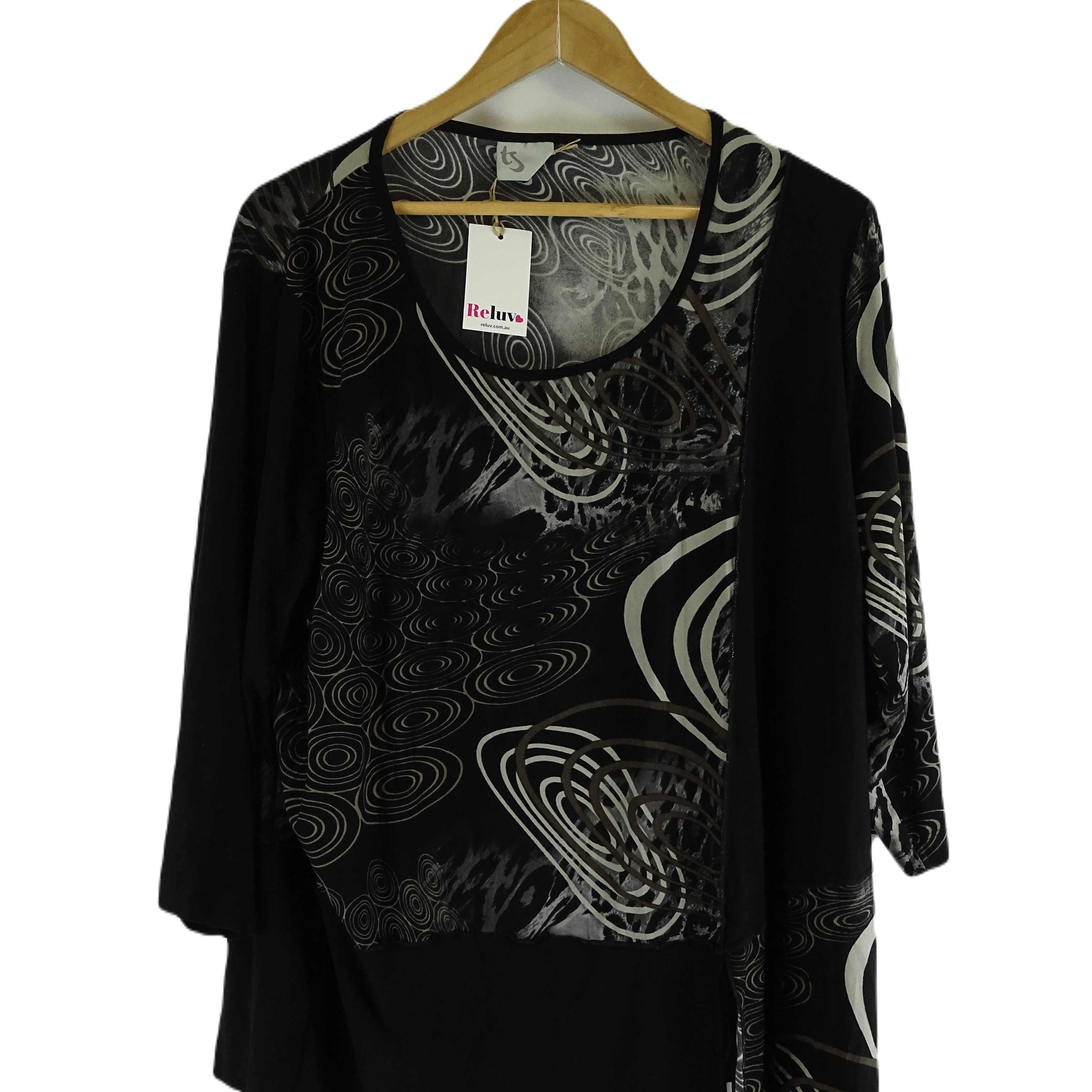 Taking Shape Black Long Sleeve Top M