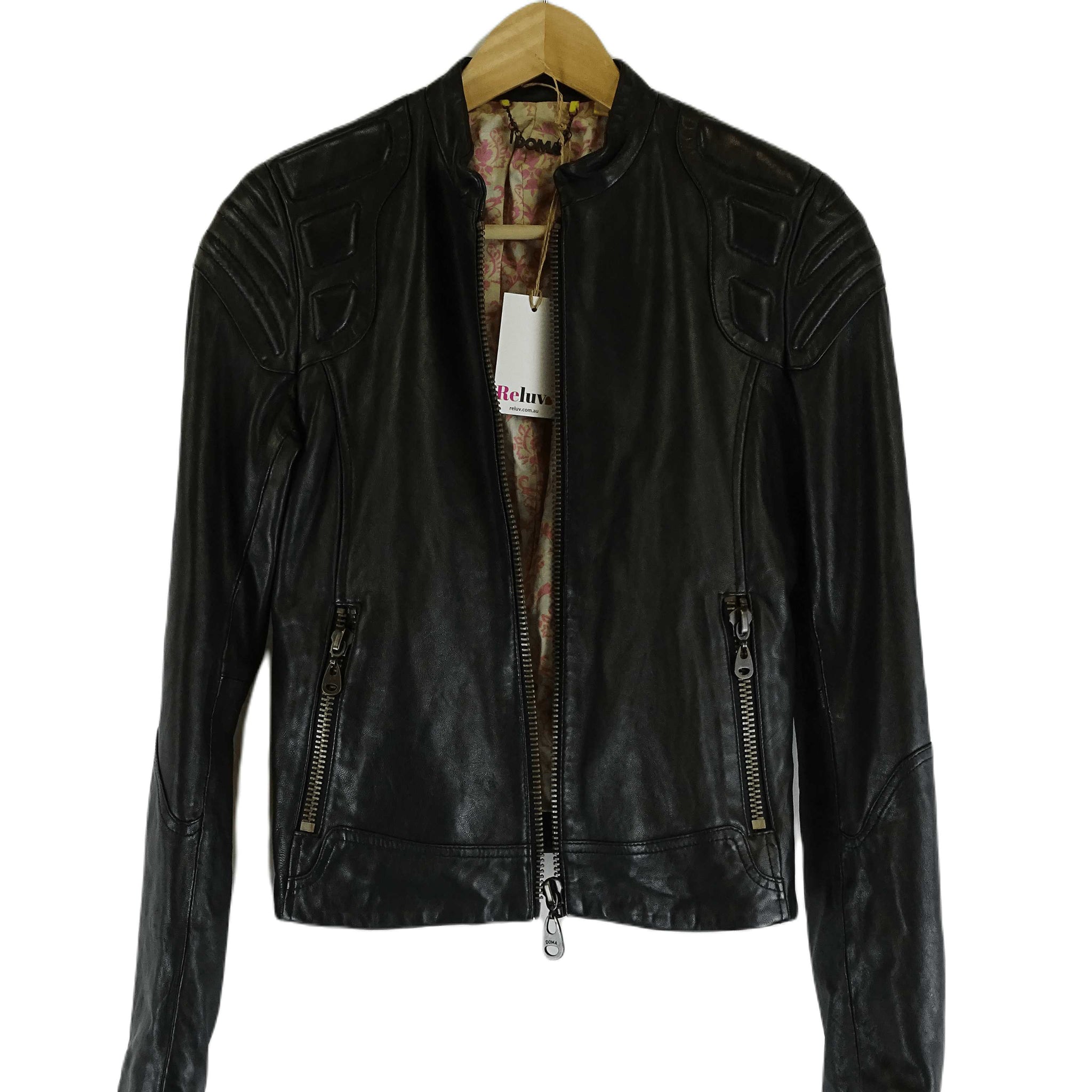 Doma Black Leather Jacket S