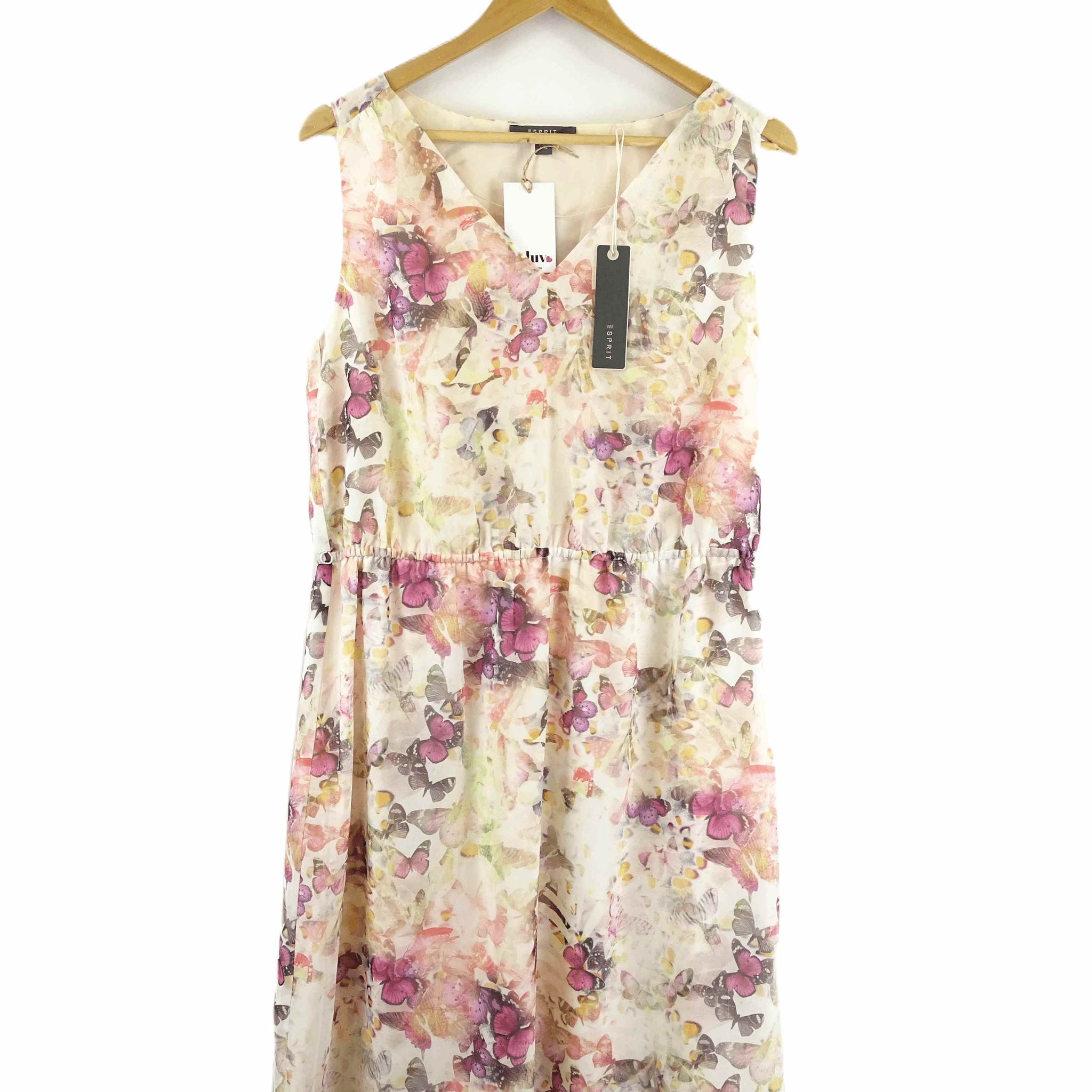 Esprit Multi Butterfly Print Midi Dress 14