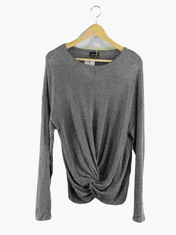 Bardot Silver Knit Twit Top S