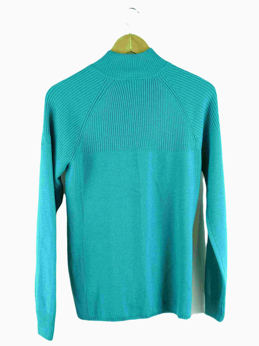 Kathmandu Blue Merino Wool Knit 3/4 Zip Jumper 12