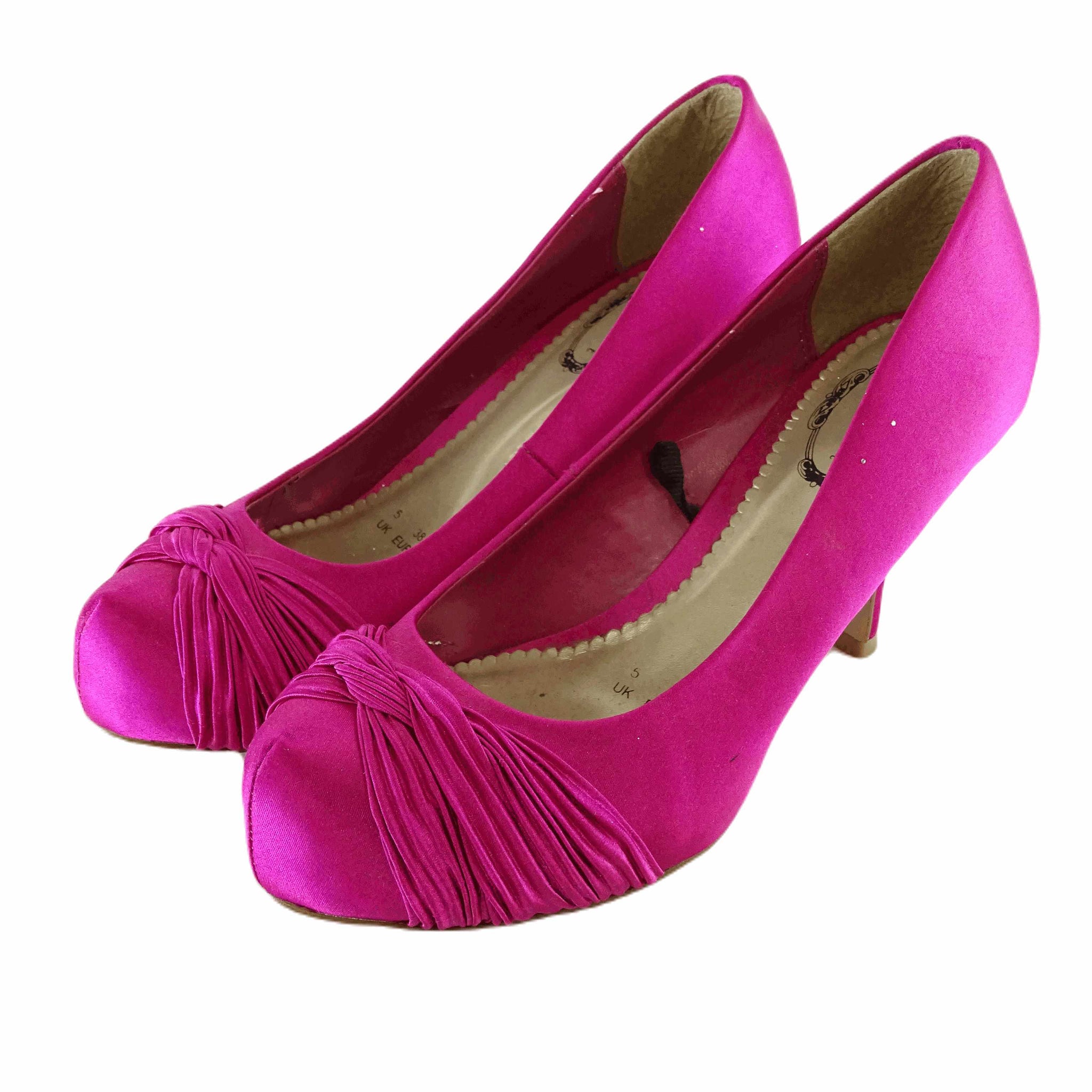 Debut Pink Satin Heels 38