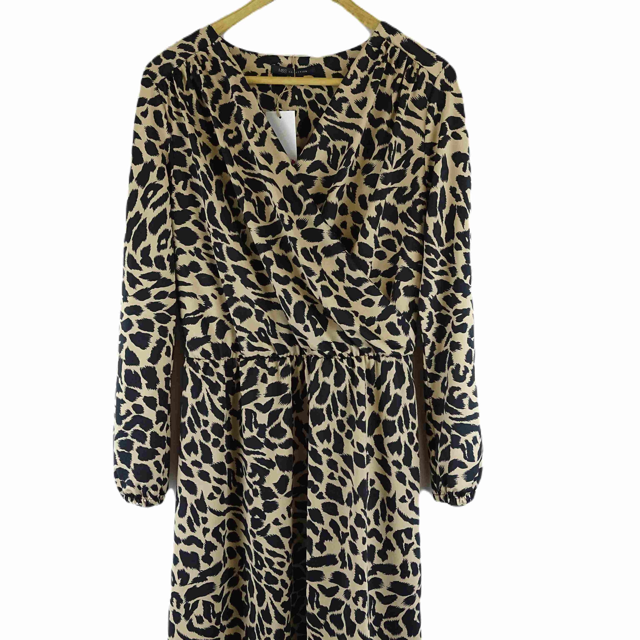 Marks and Spencer Leopard Print Dress 14