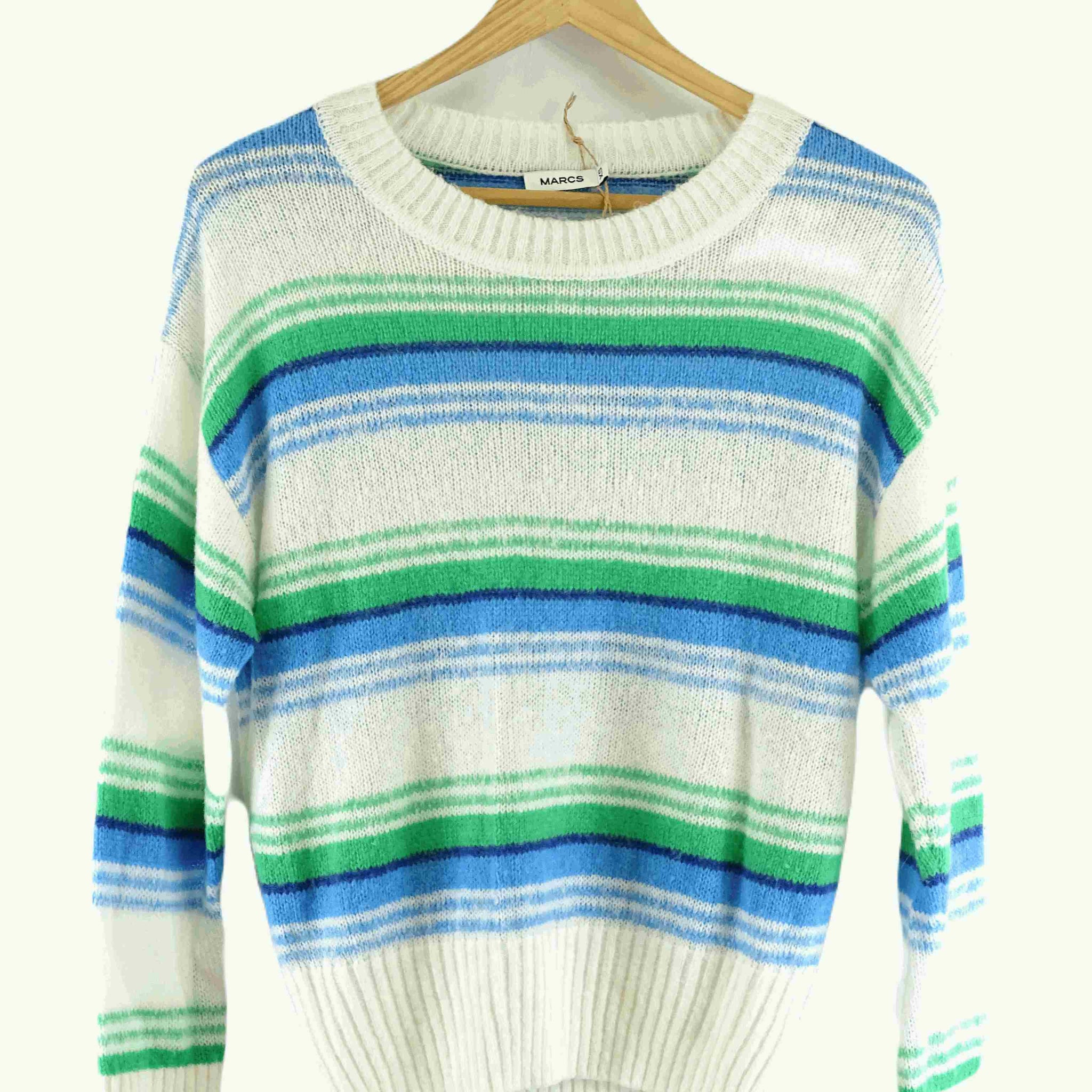 Marcs Green and Blue Striped Jumper XS