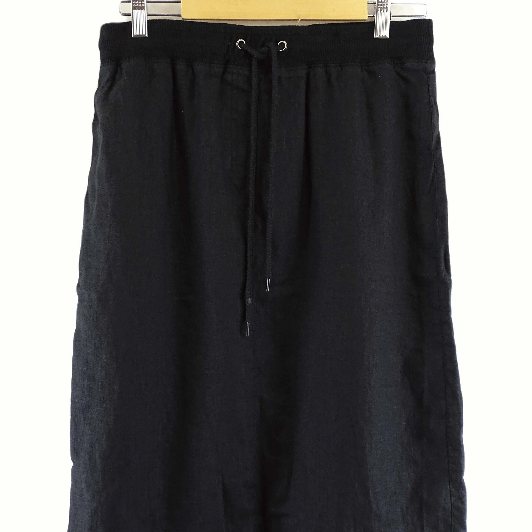 David Jones Black Linen Skirt 8