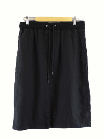 David Jones Black Linen Skirt 8