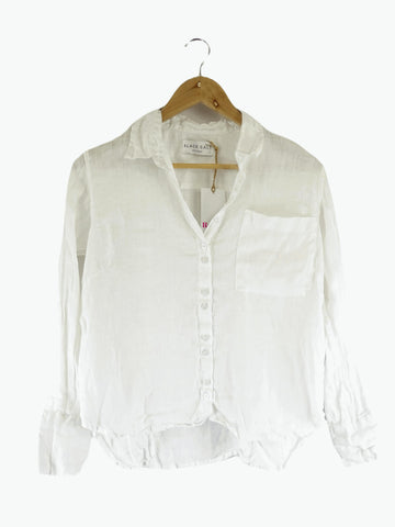 Black Salt The Label White Button Down Shirt S