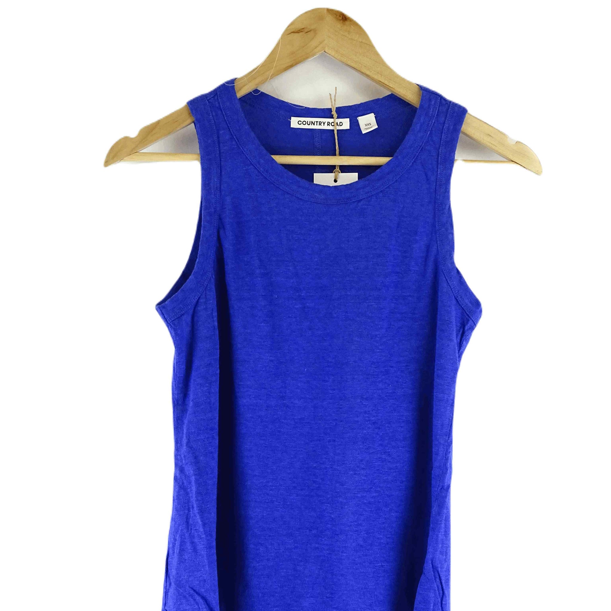 Country Road Blue Sleeveless Top XXS