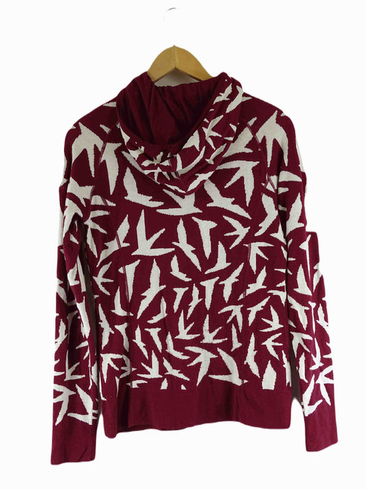 Kathmandu Maroon and White Zip Up Jumper 10