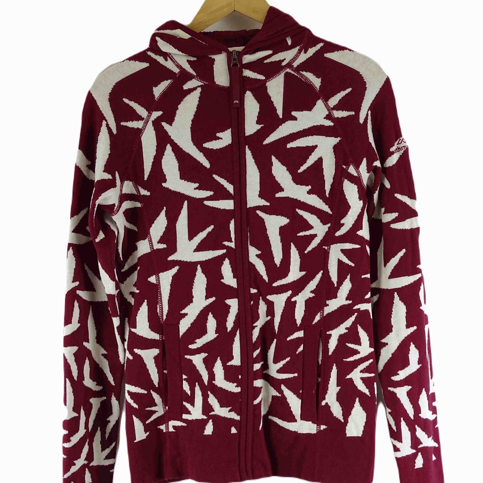 Kathmandu Maroon and White Zip Up Jumper 10