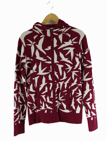 Kathmandu Maroon and White Zip Up Jumper 10