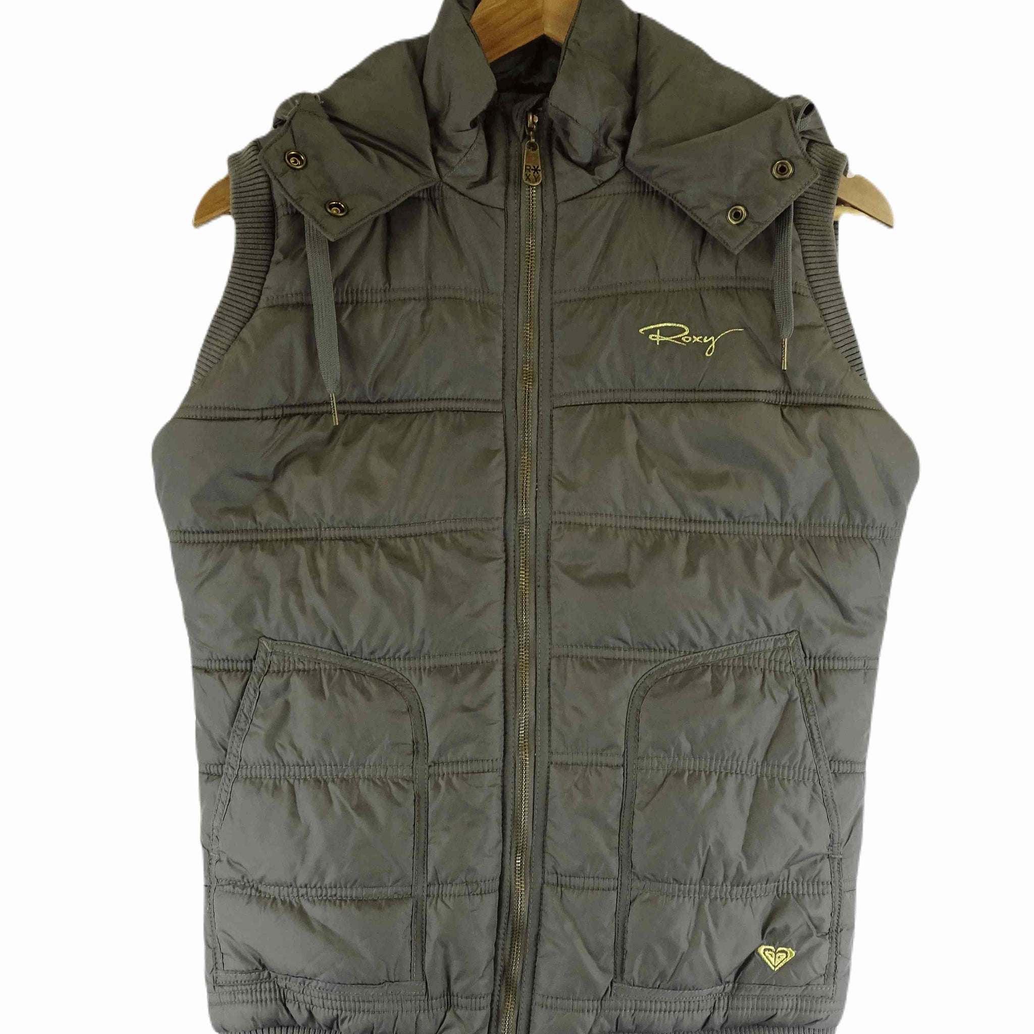 Roxy Grey Puffer Vest 10